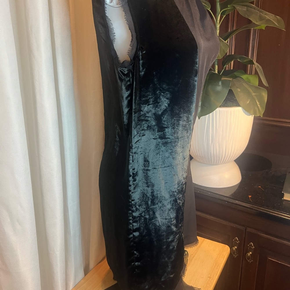 Winter Kate Nichole Richie Elegant Black Velvet asymmetrical Dress New Yeas Y2K - Picture 4 of 7